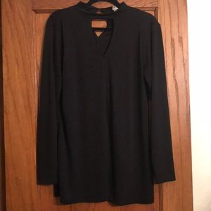 asos curve long sleeve choker top